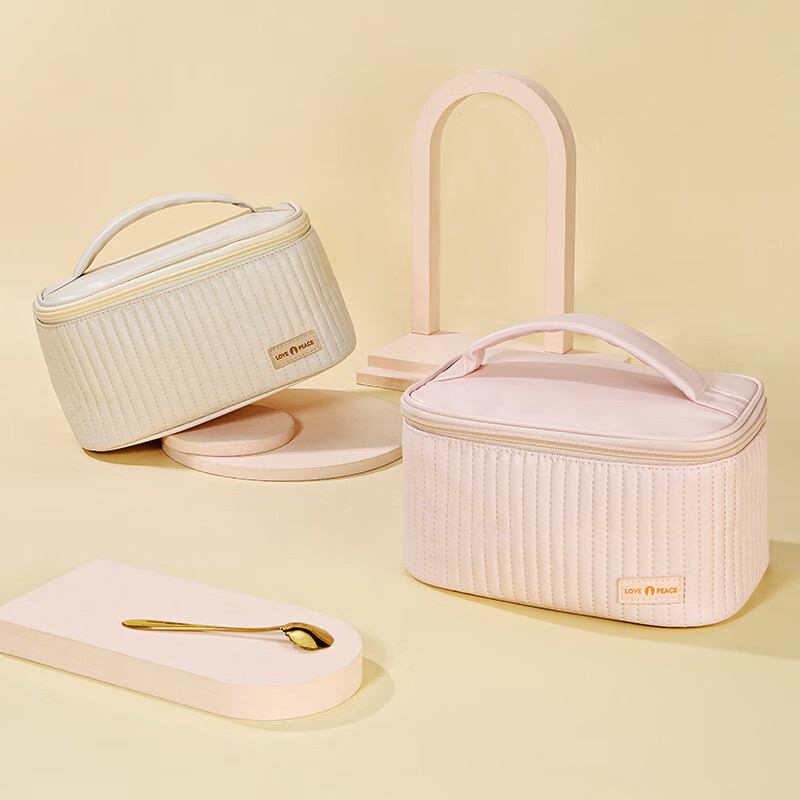 新しい大開口バッグ pu 防水化粧品袋 isn スタイル大容量ポータブル化粧品収納袋旅行ポータブル|undefined
