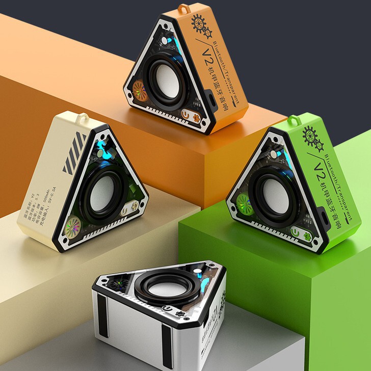 Customized V2 Bluetooth Speaker Outdoor Wireless Audio Portable Subwoofer Surround Sound Stereo Outdoor Lawn Speaker