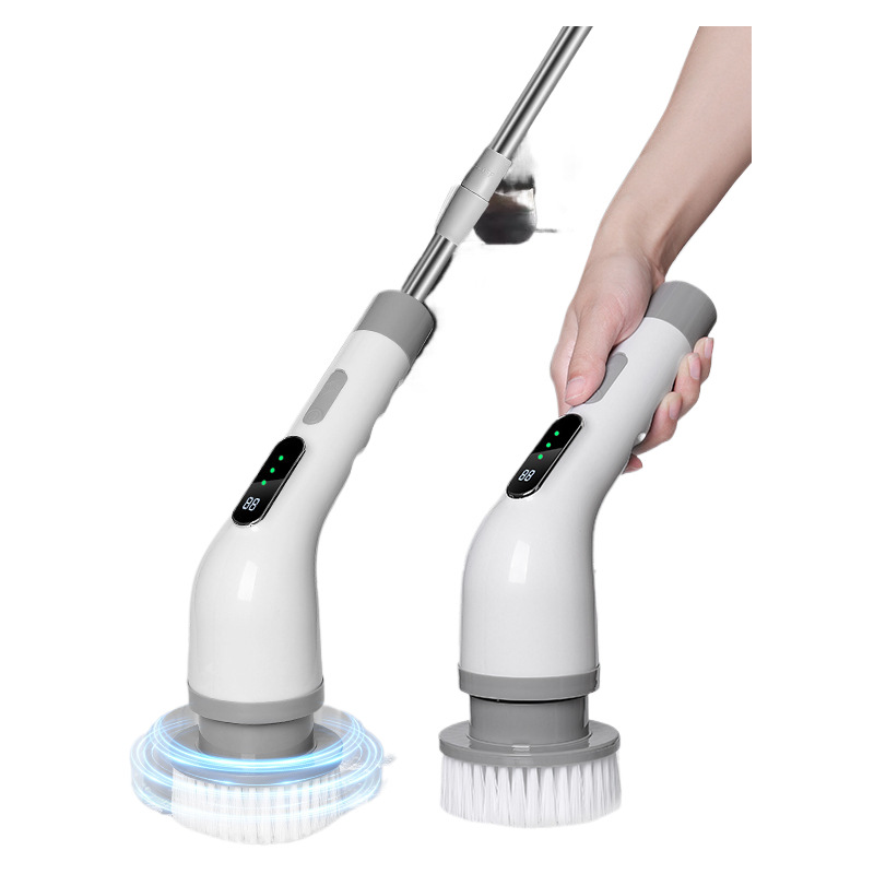 Limpieza de pantalla digital eléctrica multifuncional extensión telescópica inalámbrica a prueba de agua artefacto de limpieza para pisos domésticos cepillo de barreras de cocina