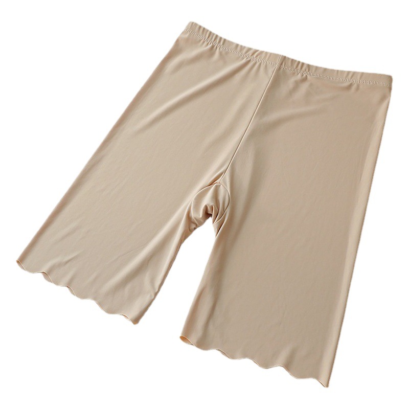Shorts de seda helada para mujer, sin arrugas, finos, antiexposición, shorts básicos, talla grande, adecuados para usar al aire libre.