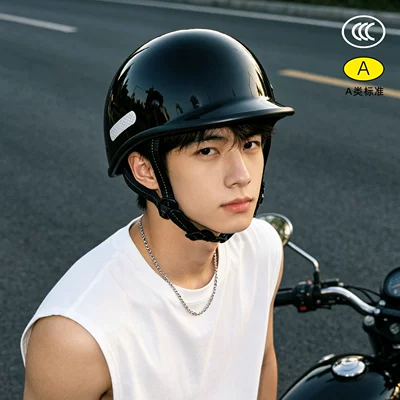 Motosiklet kaskı (dəbilqə) — Motorcycle 3C Safety Helmet - glossy-black-m55-56cm
