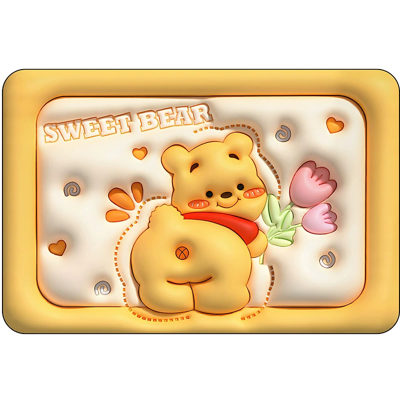 Мультяшная Bath Mat, 3D Face Blush Crystal Velvet, впитывающая влагу, разные размеры