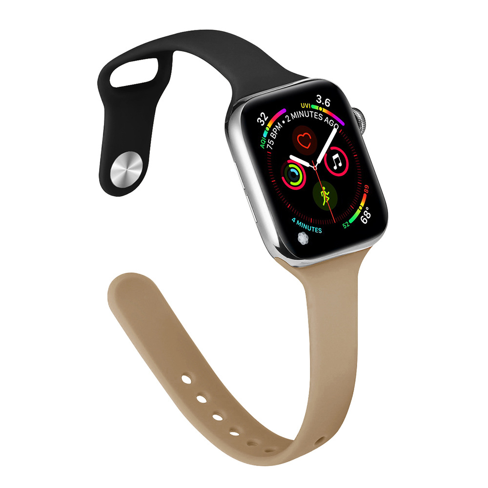 Aplicable Apple Watch correa Applewatch8SE7654 cintura pequeña correa de silicona delgada moda deportiva