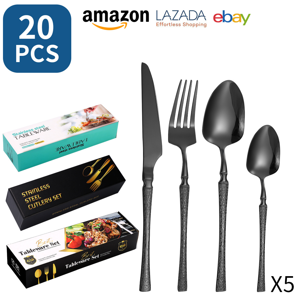 블랙 20 조각 (5 명)