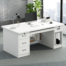 J檟1电脑桌台式简约现代公桌椅公室老板桌带抽屉书桌家用卧室