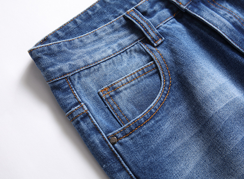 Herren Jeans Im Used Look Gerade Geschnitten Lässig_voghion.com
