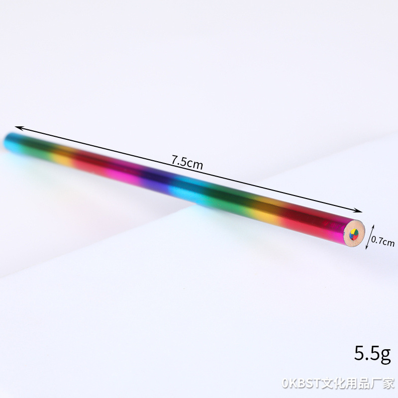 48 barril Arco Iris pluma de cuatro colores mismo núcleo Arco Iris pluma DIY graffiti creativo color lápiz Amazon Venta caliente