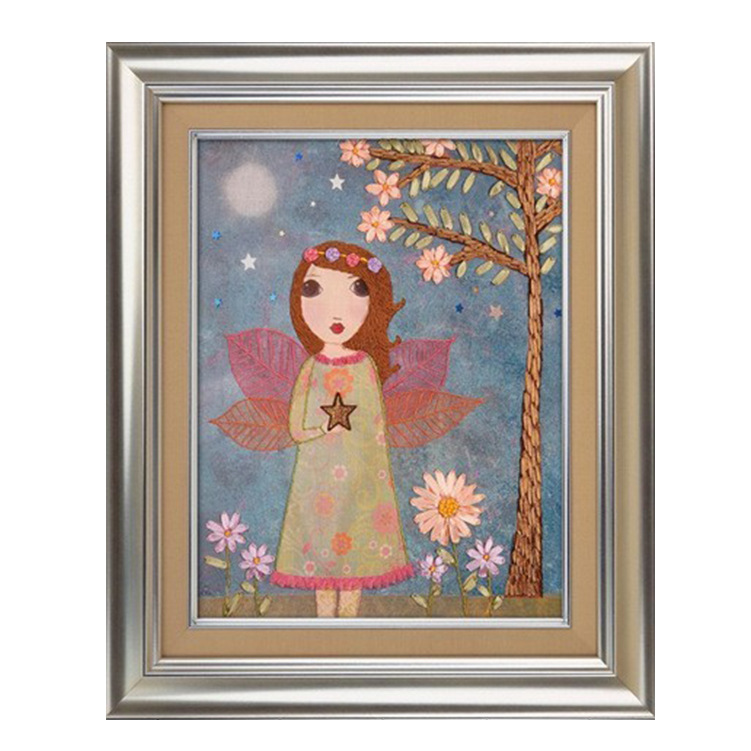 Bordado a mano DIY cinta bordado colgante pintura principiante bordado punto de cruz sala de estar pintura decorativa Lu bordado niños pequeña pintura colgante