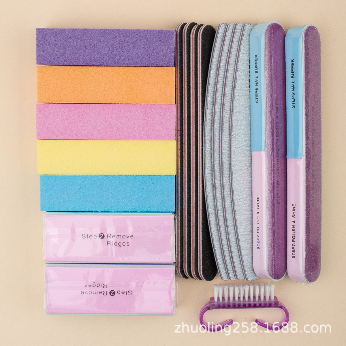 Juego de manicura de 18 piezas transfronterizas exclusivo para la entrega de una sola pieza pulido y reparación de traje completo ventas directas de fábrica