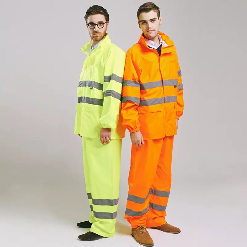 Vizwell维思远分体雨衣套装反光条牛津布PU环卫户外施工交通路政