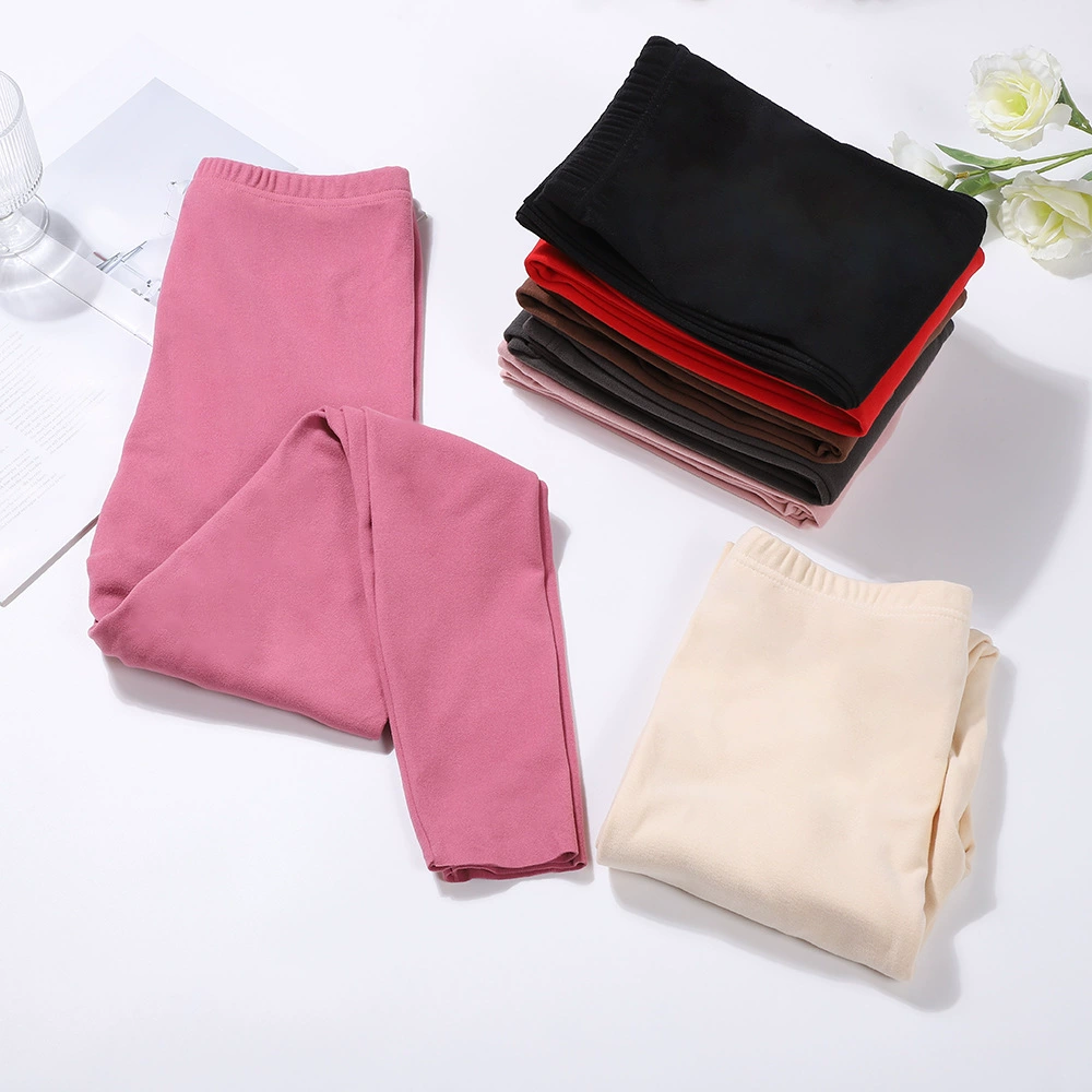 Осенние и зимние хлопчатобумажные брюки с плоской талией