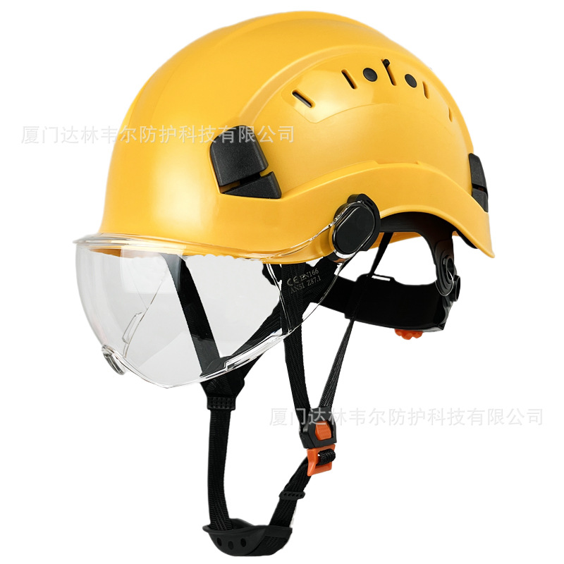 Casco de seguridad con gafas protectoras, ABS resistente, estándar nacional CE