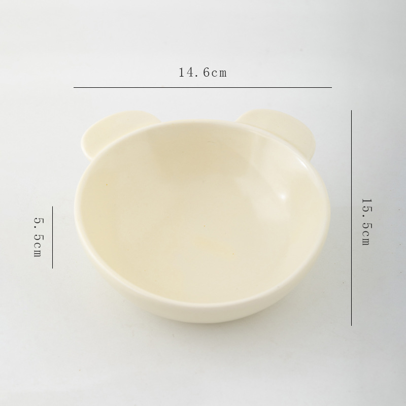 곰 애완동물 그릇 스타일(노란색)