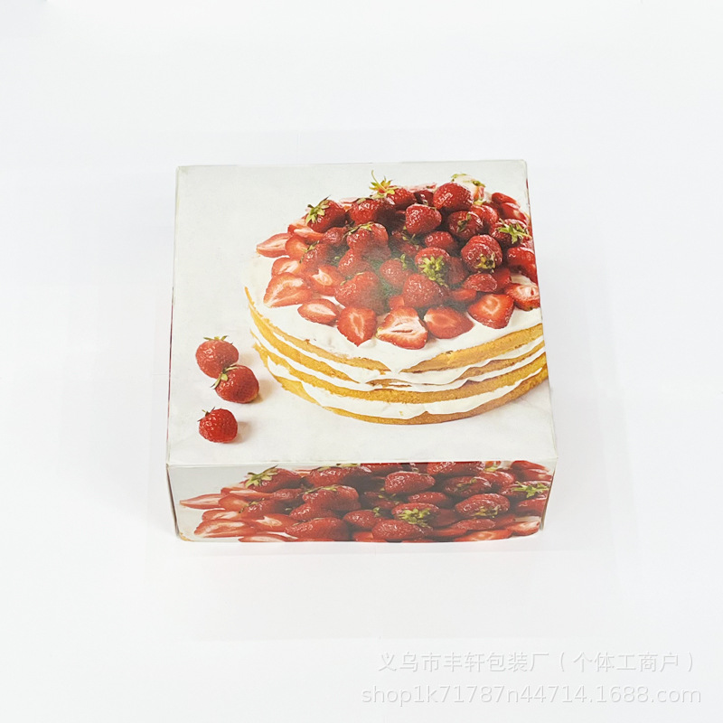 Caja de pastel de fresas hexagonal caja de pastel de boda caja de pastel de cumpleaños caja de pan embalaje de horneado
