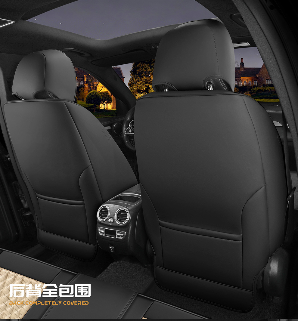 Five-Seat Car Seat Cushions, Fully Enclosed, Suitable for All Seasons, Full Leather Car Seat Covers, Wear-Resistant and Dirt-Resistant Leather Car Seat Cushions