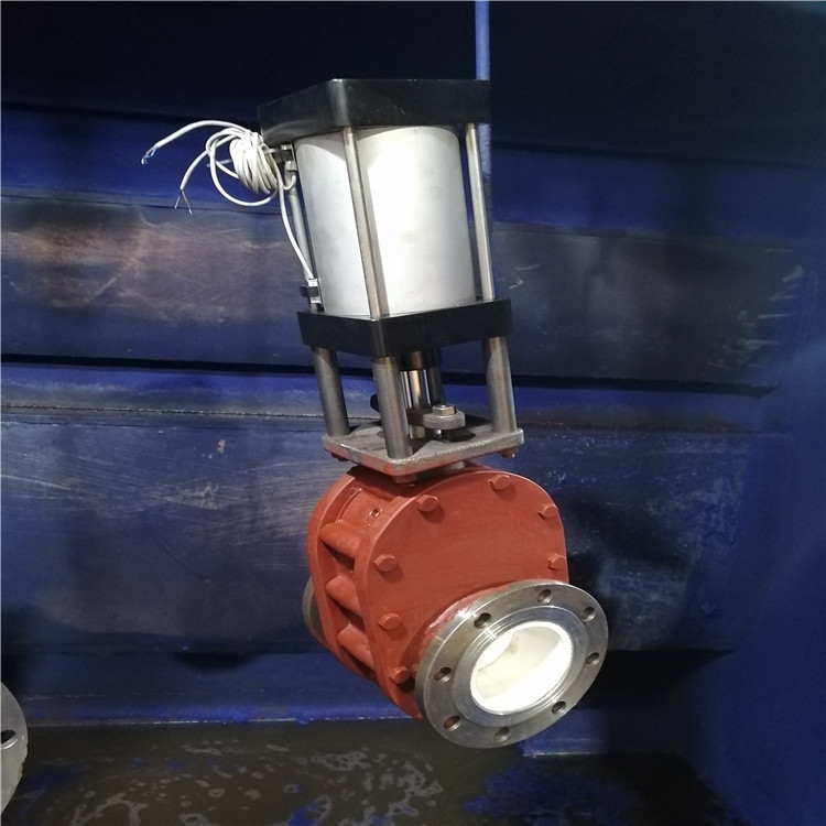 Z674TC气动对夹式陶瓷双闸板阀 Z674TC-10C 气力输灰出料阀