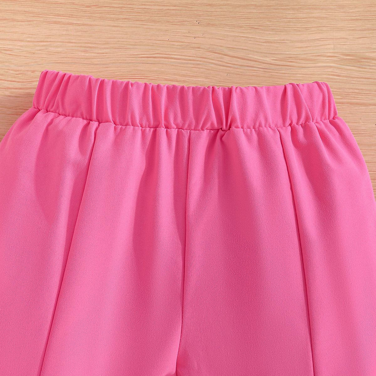 2024 Trendy INS Rose Red Small Formal Vest Pants Girls Three Piece Set_voghion.com