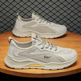 男鞋夏季透气网面薄款镂空网鞋跑步休闲运动男士上班工作劳保潮鞋