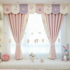 新しいカーテンプリンセススタイル小さなキノコ甘い子供部屋寝室出窓ショートカーテンかわいい
