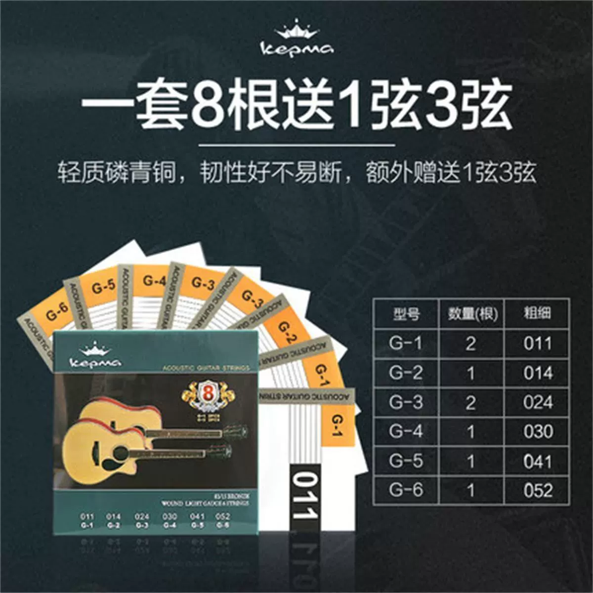 Набор из 6 струн камской народной гитары