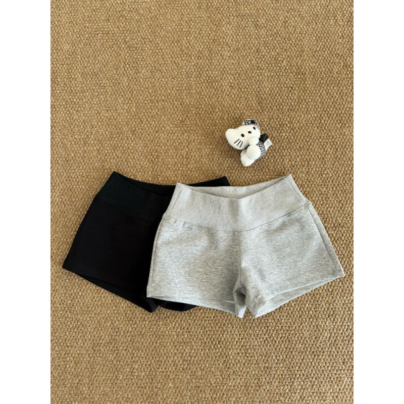 American Sports Shorts for Women 2025 New Hot Girl Low-Waist Slim Versatile Fashionable Casual Solid Color Wide-Leg Hot Pants