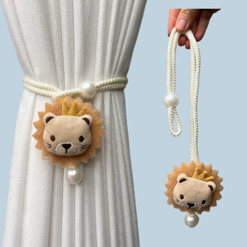 Correas de cortina de flores de dibujos animados TEMU transfronterizas listas para fábrica sin perforación, succión magnética y accesorios de cortina sin instalación image 32
