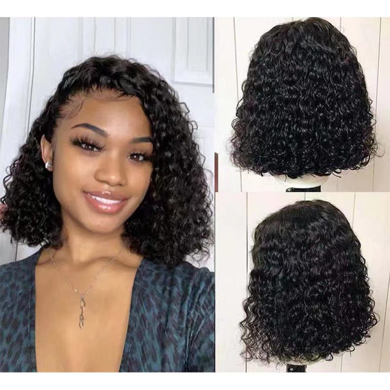 Aliexpress nueva pelucca de cabello para damas maíz caldo fibra química pequeña pelucina corta de alta temperatura fibra química pelucina cubierta de cabello
