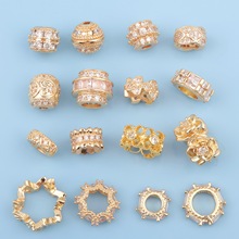 ͭ���14k��ɫ���ˮ���ִ�΢���ʯ�ݷ���׸����Ƭ��Ƭdiy�ִ�