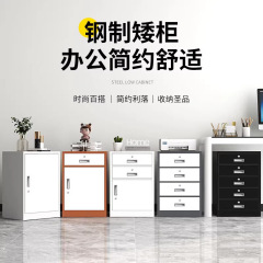 オフィスの机の下のファイルキャビネットの引き出し式の低いキャビネットはロッカーのファイルの資料の収納棚の鉄の小さいキャビネットを持ちます。