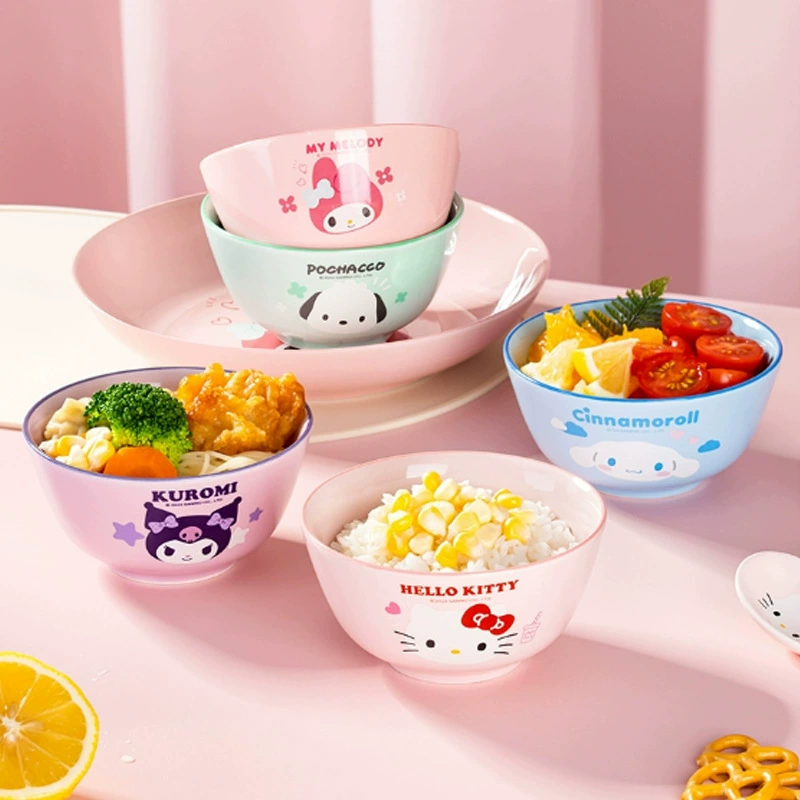 Керамическая столовая посуда высокого качества в стиле Hello Kitty, Санрио, мультяшная