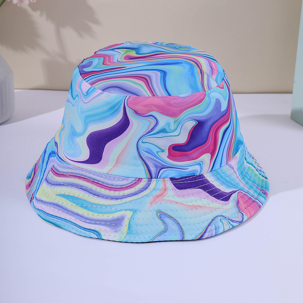 Sombrero de pescador teñido con corbata para mujer primavera y verano sombrero de pescador de protección solar de viaje de todo fósforo casual Delgado europeo y americano