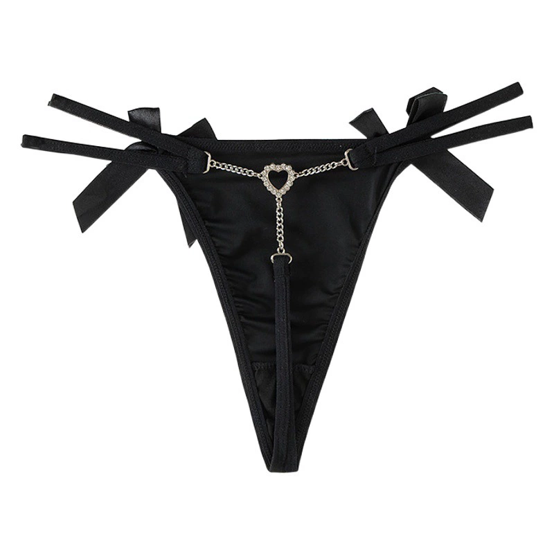 Новое Европейское и американское сексуальное нижнее белье из ледяного шелка, женское ультратонкое ледяное шелковое Прозрачное нижнее белье со стразами, футболки с низкой талией, стринги