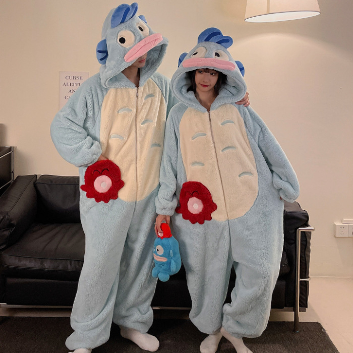 2025 nueva pareja unida hombre pijama de invierno peluche extraño lindo dibujos animados chica ropa de casa conjunto