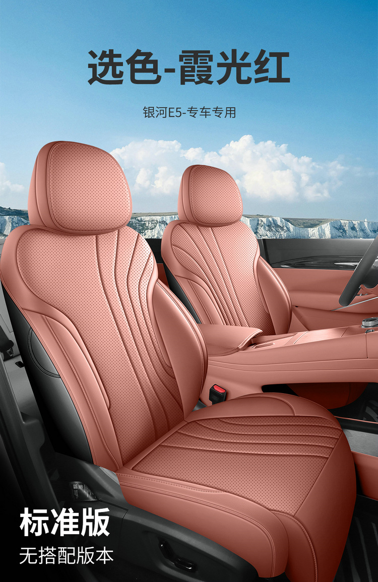 Geely Galaxy E5 Special Seat Cover Napa Leather Four Seasons Universal Full-Surrounded Breathable Perforated Cushion