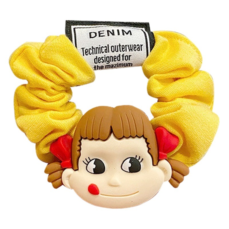 Accesorios para el pelo de los niños niñas flor diadema estilo coreano colorido tela dibujos animados cara sonriente banda pelo lindo gran intestino anillo tocado