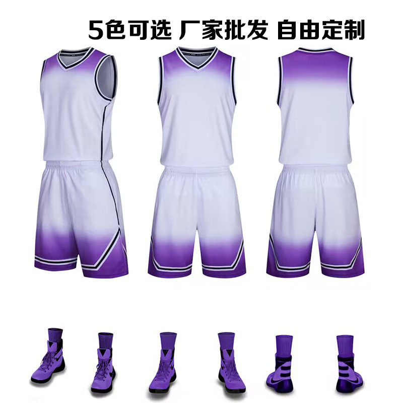 Super wholesale cross-border competition team uniform women's summer training uniform children's new youth basketball uniform suit Jersey