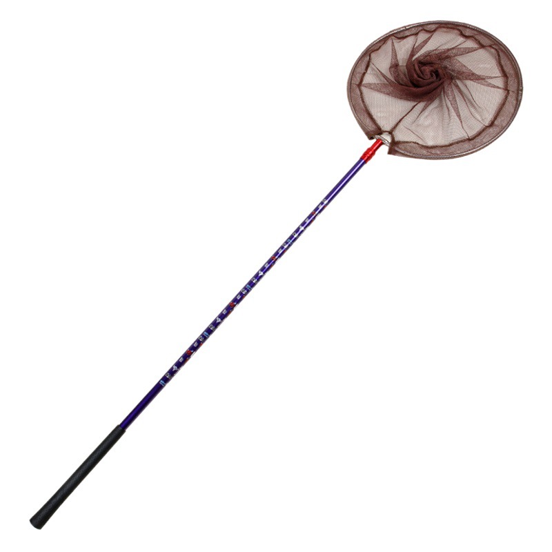 Caña de pescar de carbono, soporte para caña de pescar, red de pesca telescópica ultra resistente, cabezal de red de pesca plegable, ligera y resistente. image 1