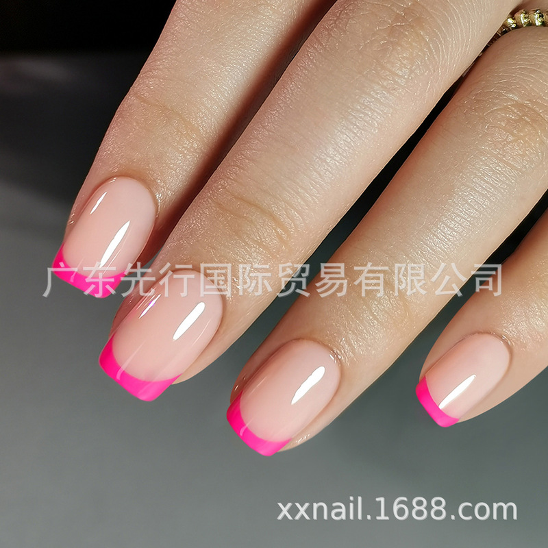 32Pcs Nails 16Size Gel Soft Nail Finished Fake Nail Press Manicure Patch Wearable Nail Patch Cross-Border