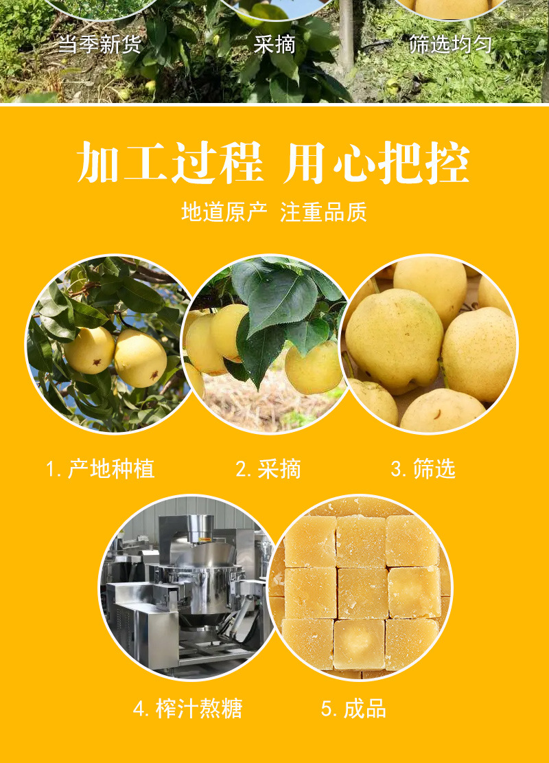 Pear Paste Candy with Lo Han Guo & Mint — Handmade Herbal Candy, 230g Jar preparation