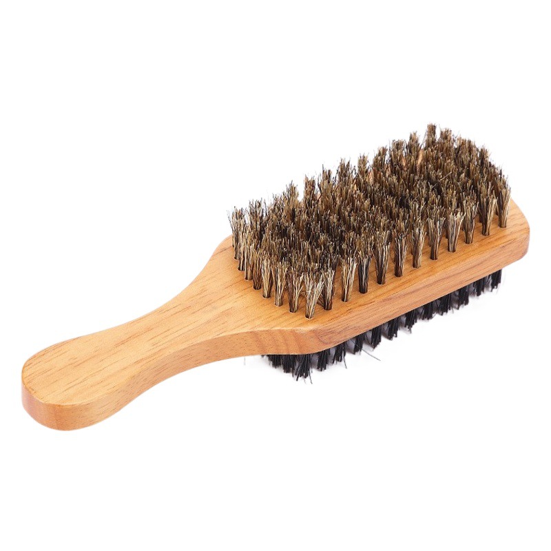 Comercio exterior caliente-venta cepillo de barba de los hombres mango largo cepillo de barba de madera maciza portátil Cerdo patillas pelo herramientas de peluquería cepillo de barba