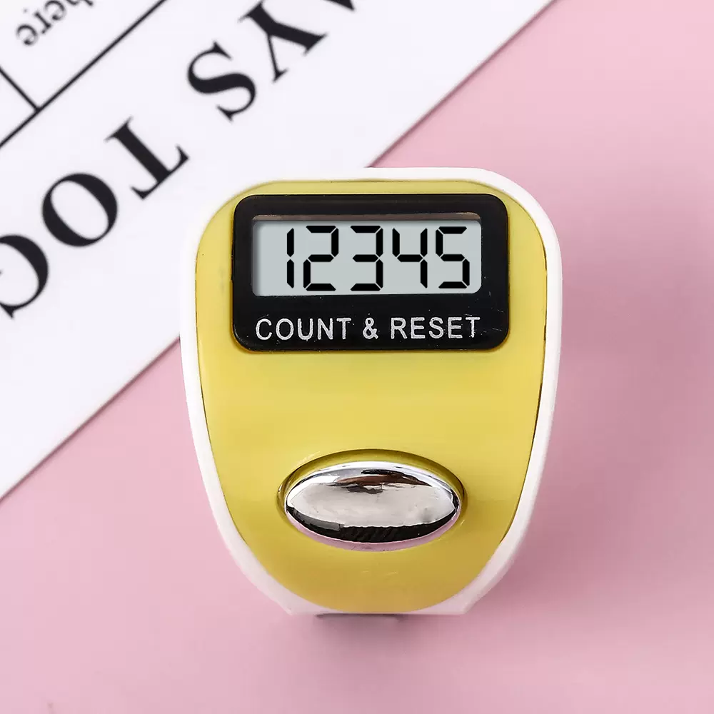 手指计数器指环式佩戴迷你戒指计数器 电子记数点数念数小巧便携