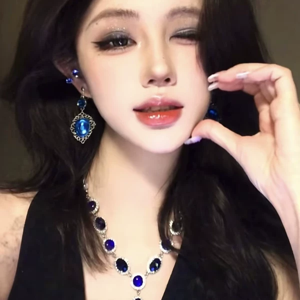 20# Sapphire Pearl Necklace (GA2427)