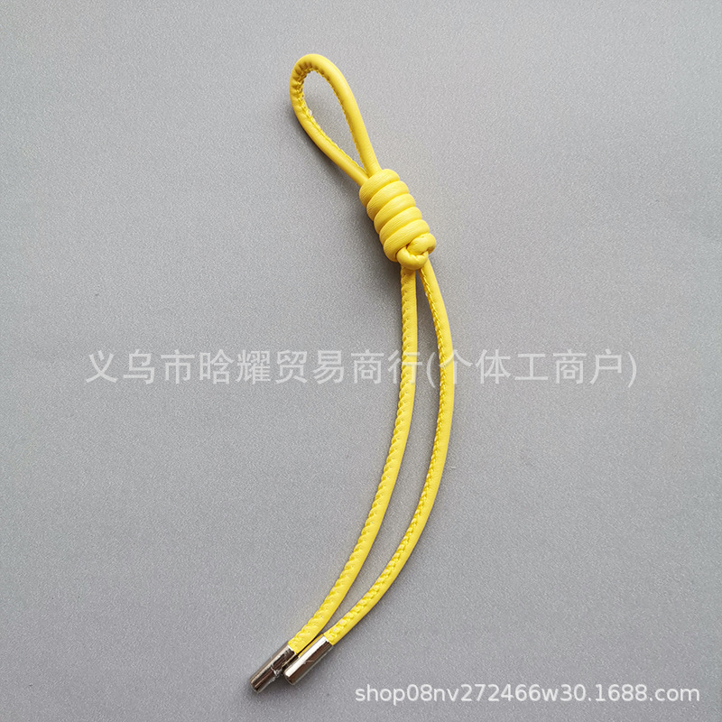 新品pu皮绳秘鲁结包包挂饰手工编织皮革手机壳包挂件车钥匙扣箱包|undefined