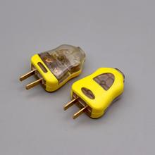 葫芦型固定转动插头透明阻燃外壳单相二极插头