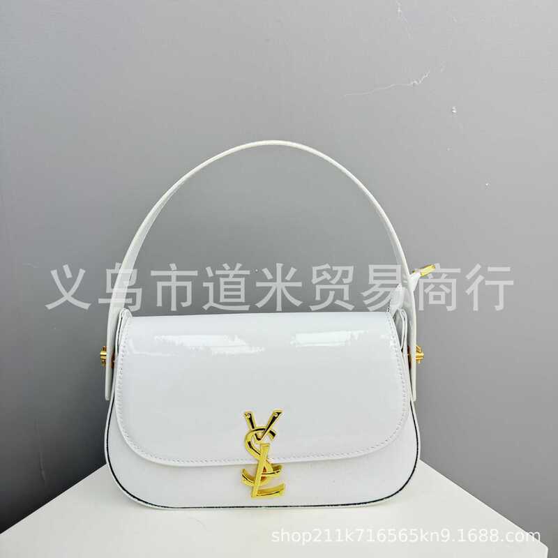 小众外贸纯色漆皮手提包新款时尚斜挎高级质感百搭休闲单肩小方包|undefined