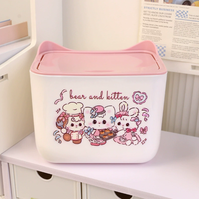 Cartoon small capacious garbage can