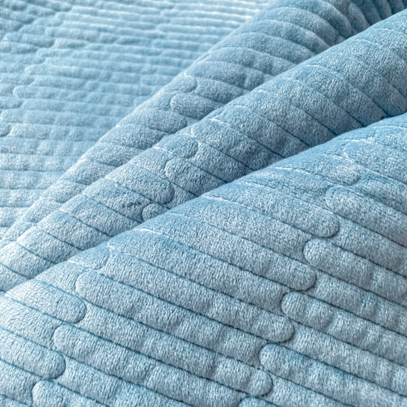 Nube de bebés cubierta de cama de terciopelo conjunto de tres piezas de otoño y invierno doble cara gruesa cuatro estaciones de algodón de algodón universal personalizado cama doble