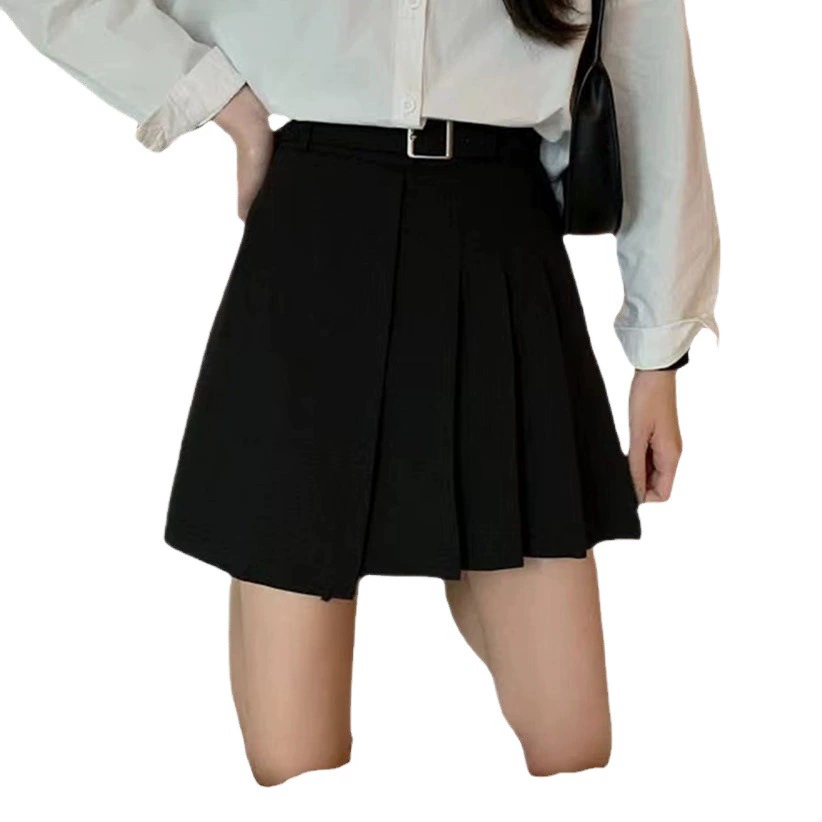 Нестандартная юбка в стиле преппи, Женская юбка-костюм 2024, плиссированная юбка, Женская утягивающая юбка А-силуэтом с высокой талией, Женская юбка