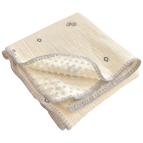 新生婴儿盖毯纯棉宝宝安抚豆豆毯幼儿园儿童午睡毯四季通用小毯子