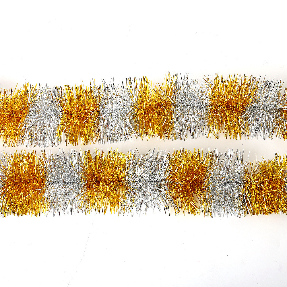 Transfronterizo 9cm sección de decoración de Navidad rayas de lana de colores fiesta centro comercial diseño Garland cinta fábrica al por mayor